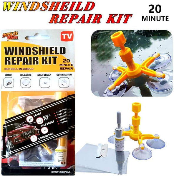 New Windshield Repair Kit, DIY Car Windshield Repair Kit Quick Fix for Fix  Windshield Auto Glass for Fix Windshield Chips, Cracks, Bulls-Eye