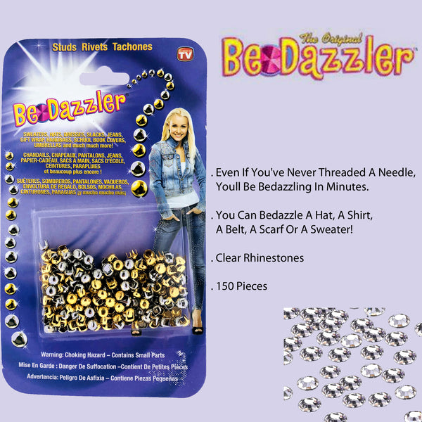 The Original Bedazzler Clear Rhinestones - Authentic Replacement Kit (150  Pieces)