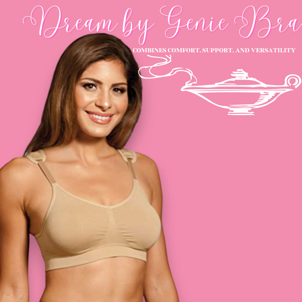 Genie Bra Seamless Pullover Bra With Adjustable Lift Padded Nude S