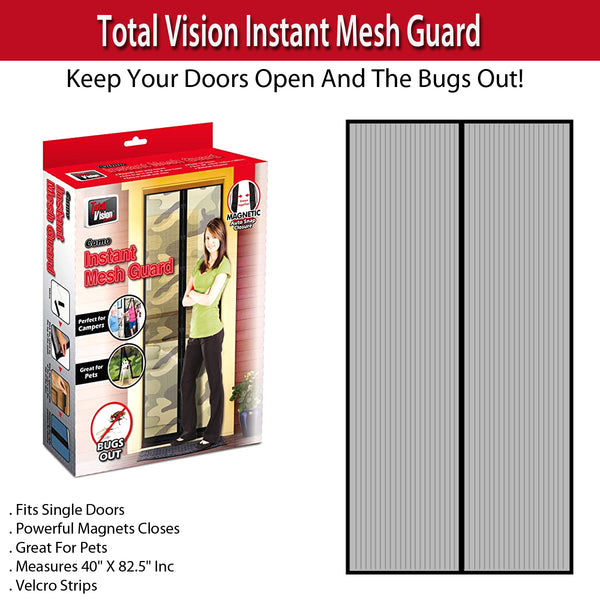 Total Vision Instant Mesh Guard Magnetic Screen Door Single