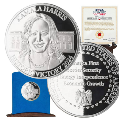 Kamala Harris 2024 Commemorative Coin - Silver-Layered Edition
