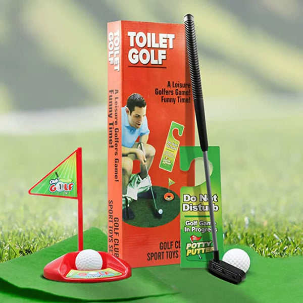 Toilet Golf Ball Toy Set - Mini Novel Stool Game