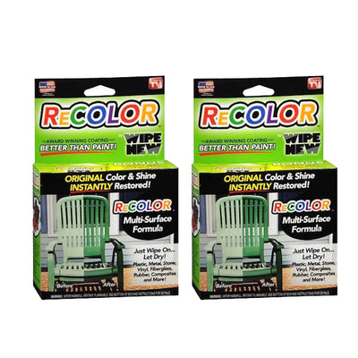 Wipe New Recolor Furniture Restorer Wipe-On Applicator Faded Surfaces To The Recolor As Seen On Tv - Two Pack