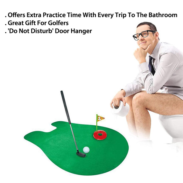 Mini Toilet Golf Toy Set Potty Putter Toilet Time Golf Game Golf Set Golf  Training Mainan Golf Mini Indoor Mini Golf Toy