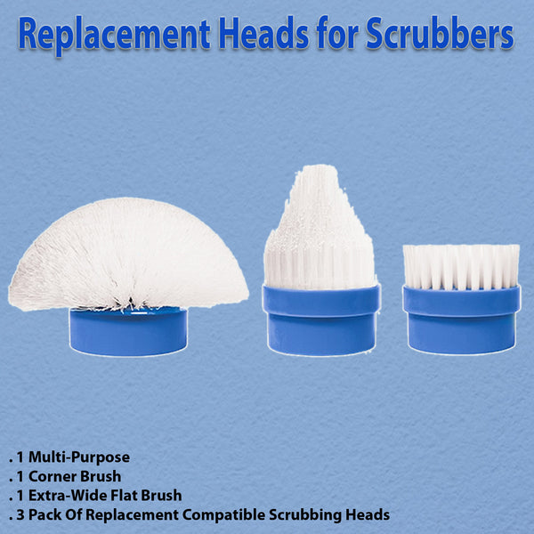 3-Pack Hurricane Spin Scrubber Replacement Heads White