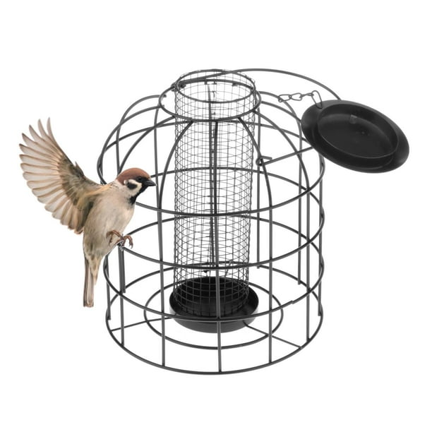 Iron Wire Cage Bird Feeder – Durable Outdoor Hanging Seed Dispenser for Wild Birds