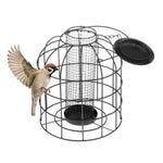 Iron Wire Cage Bird Feeder – Durable Outdoor Hanging Seed Dispenser for Wild Birds