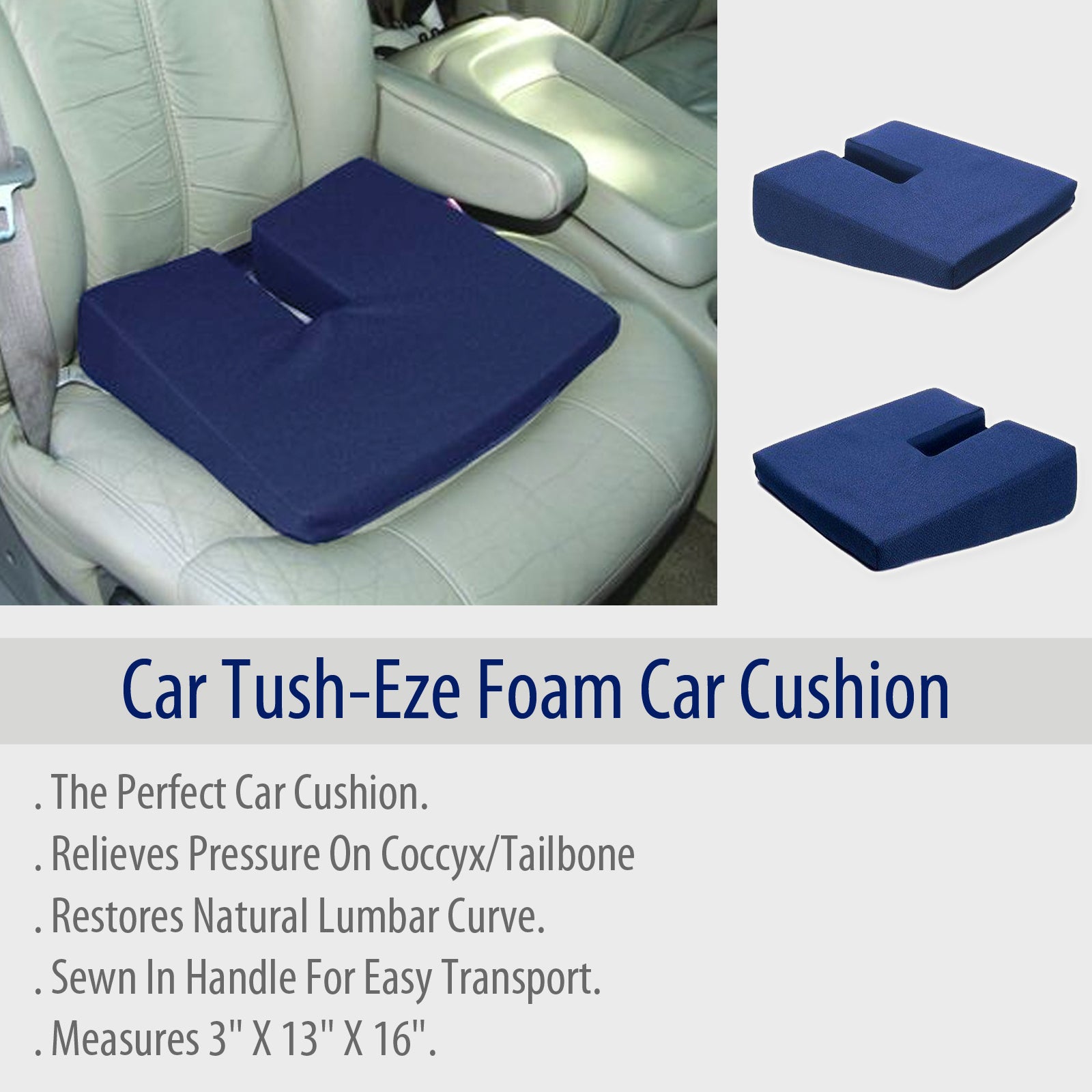 Tailbone Coccyx Cut Out Relief Back Cushion for Car