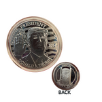 Donald Trump 2024 Commemorative Coin Silver Layered Collectible Case Certificate