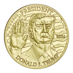 Donald Trump 2024 Commemorative Coin Gold Collectible Display Case Certificate