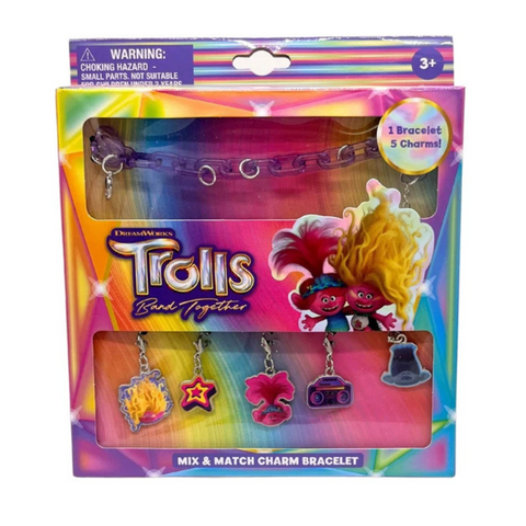 Trolls 6-Piece DIY Add-a-Charm Bracelet Box Set – Customize Your Charm Bracelet!