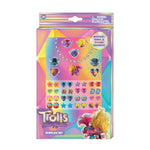 Trolls 24-Piece Accessory Set – Rings, Bracelet, and Sticker Earrings