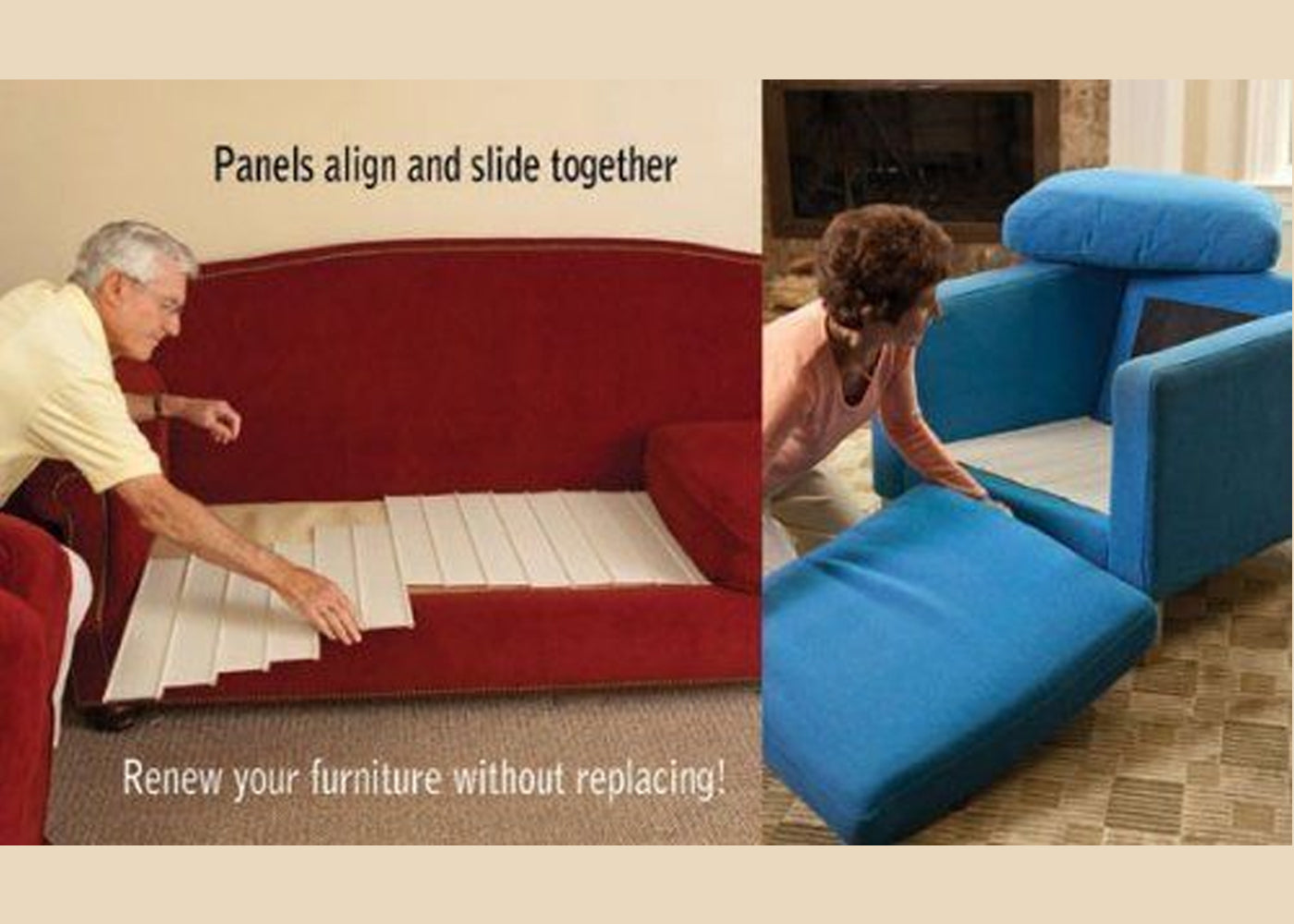 Couch Cushion Support for Sagging Cushions : under Couch Cushion
