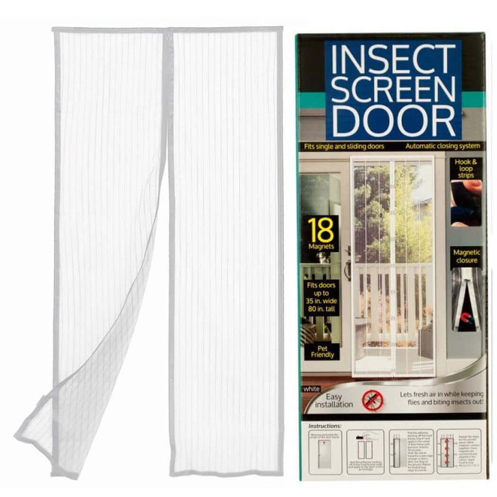 white screen door