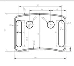 Enhanced Mobility Tray, Gray - Sturdy Non-Slip Walker Tray with Cup Holders, Fits Most Standard Walk