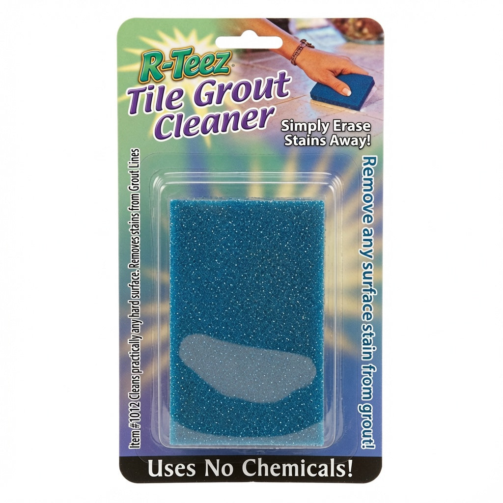 R-Teez Tile Grout Cleaner - Chemical-Free Stain Eraser Bar for Tile & Grout (2 Pack)