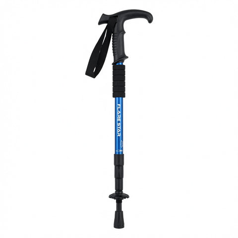 Flare Star Adjustable Telescopic Trekking Poles - Collapsible Hiking Walking Sticks (Assorted)