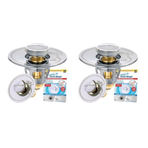 Mer-Maid Drain Magic Universal Sink Stopper [2 Pack]