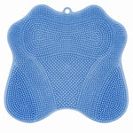 Dual-Purpose Silicone Shower Foot & Back Scrubber Mat, Blue