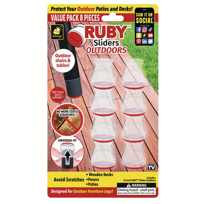Ruby Sliders Outdoor Patio Furniture Leg Tip (8-Count)