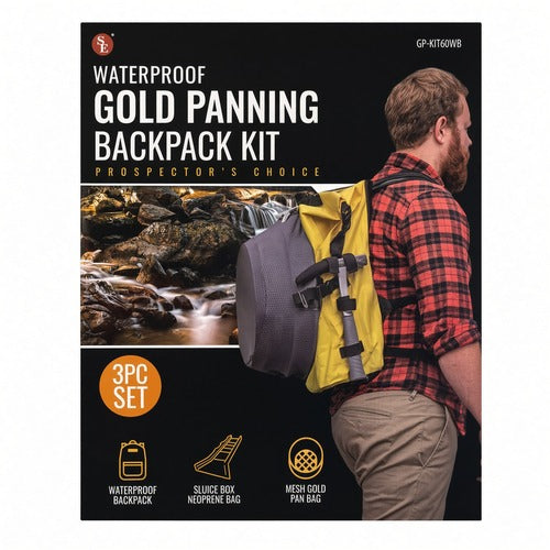SE Waterproof Gold Panning Backpack Kit 3pc GP-KIT60WB
