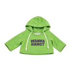 Snax the Sloth “WANNA HANG” Hoodie – Green Hoodie for Plush Sloth