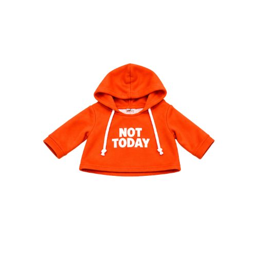 Snax the Sloth “NOT TODAY” Hoodie – Red Hoodie for Plush Sloth