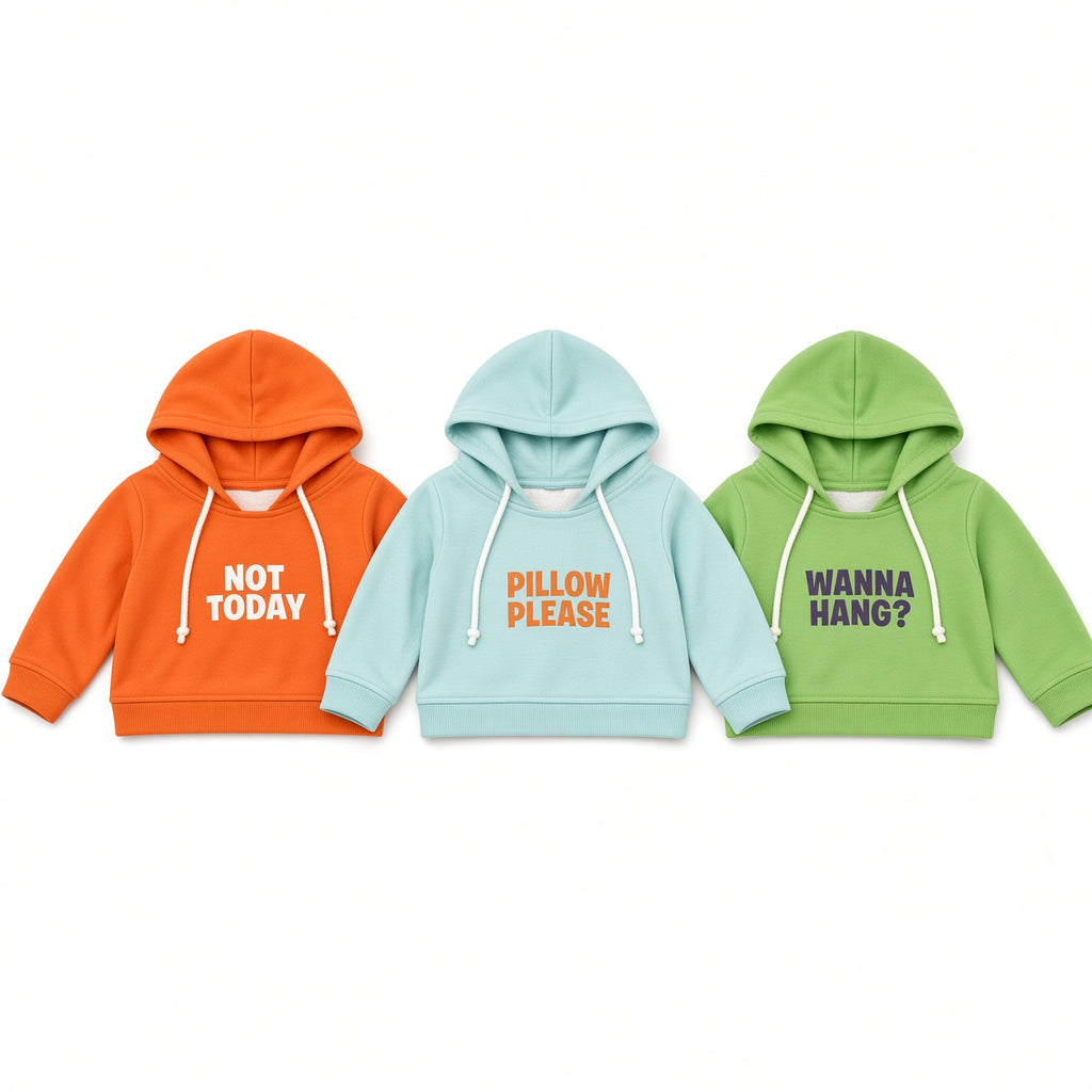 Snax the Sloth Hoodie 3-Pack – Wanna Hang, Not Today & Pillow Please