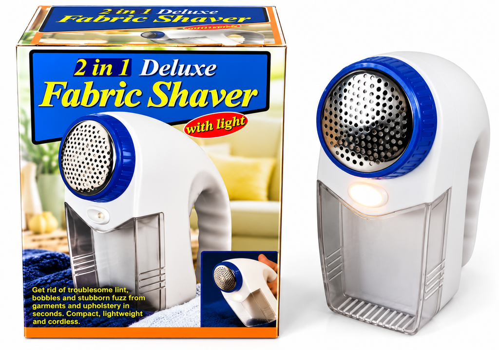 Deluxe Fabric Shaver with Light - 2 in 1 Design