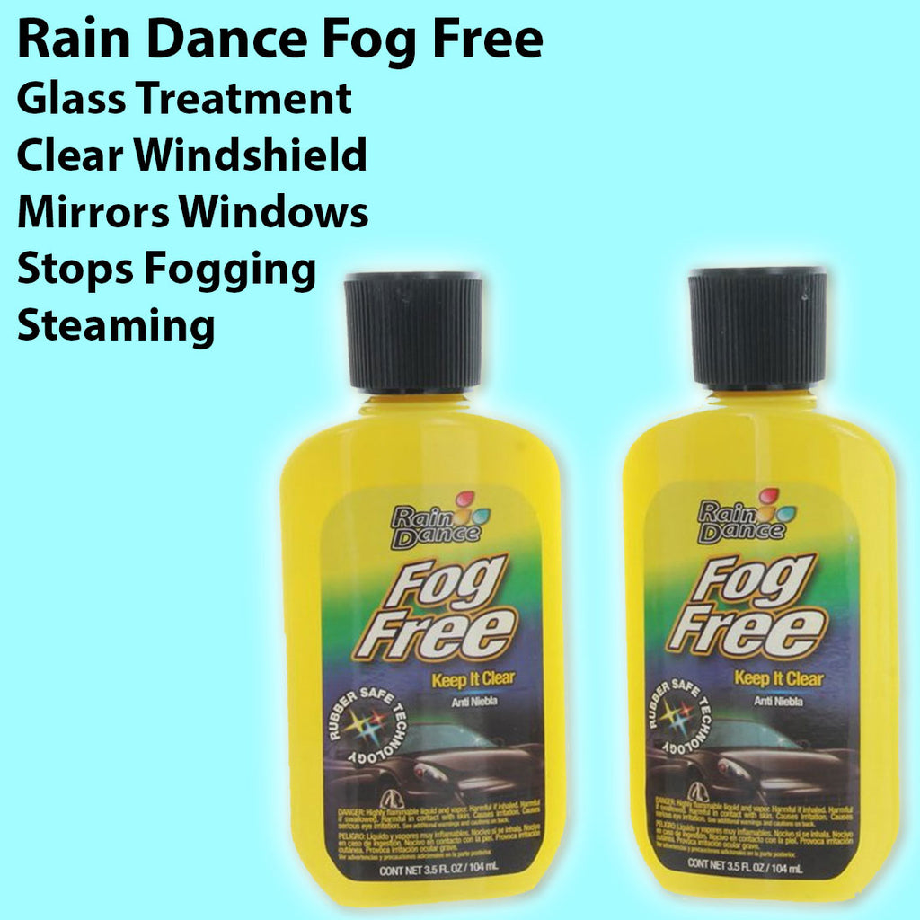 Rain Dance Fog Free Glass Treatment Clear Windshield Mirrors Windows - Two Pack