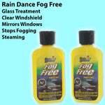Rain Dance Fog Free Glass Treatment Clear Windshield Mirrors Windows - Two Pack