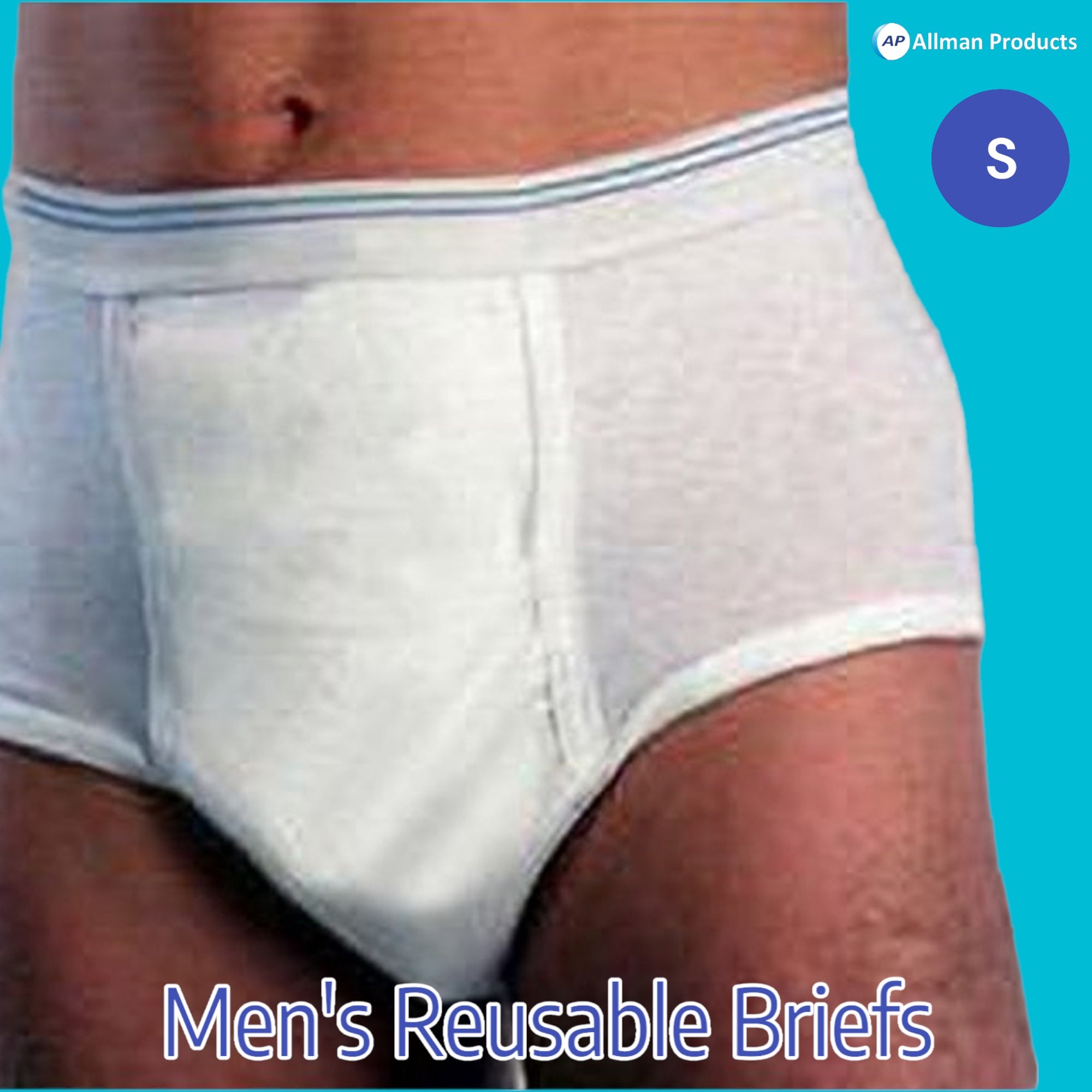 Mens Washable Incontinence Pocket Briefs for Disposable Pads