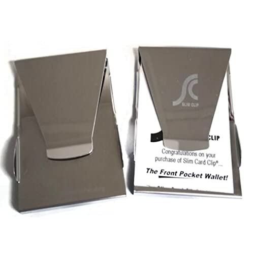 Slim Clip Metal Money Clip Holder - Stainless Steel Bill & Card Organizer