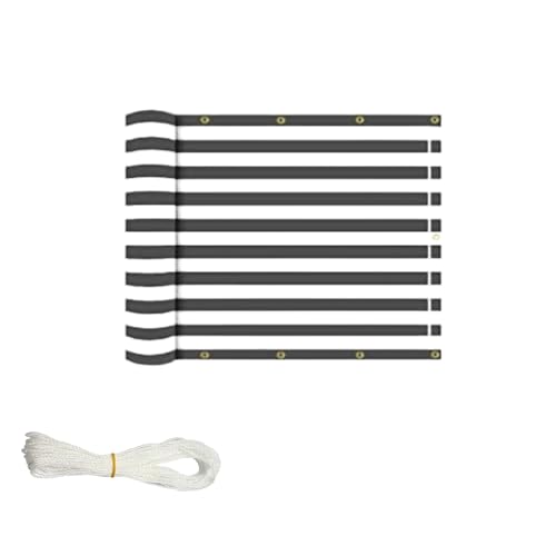 Ideaworks Deck & Fence Privacy Screen- Black and White Stripes