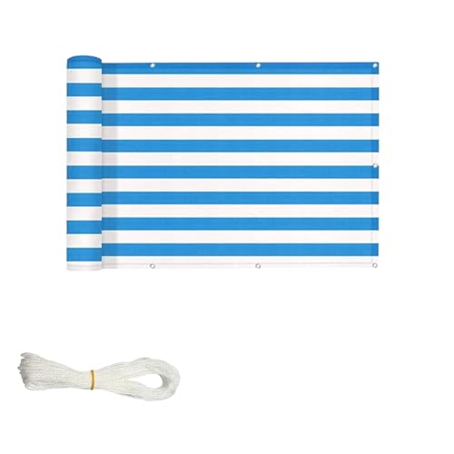 Ideaworks Deck & Fence Privacy Screen- Blue and White Stripes
