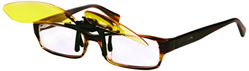 Night View Night Vision Clip On Glasses, Yellow, One Size