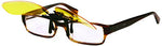 Night View Night Vision Clip On Glasses, Yellow, One Size