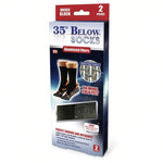 35 Below Aluminized Fiber Socks 2-Pack Black S/M