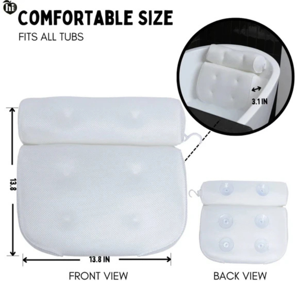 bath pillow with suction cups