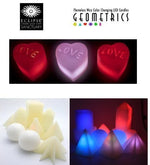 Eclipse Geometrics Color-Changing LED Flameless Wax Ornaments (Heart)
