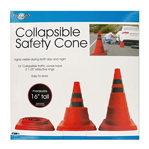 Collapsible Traffic Safety Cone with Reflective Rings