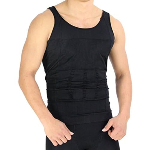 Men's Instant Slimming Undershirt - Black - XXL