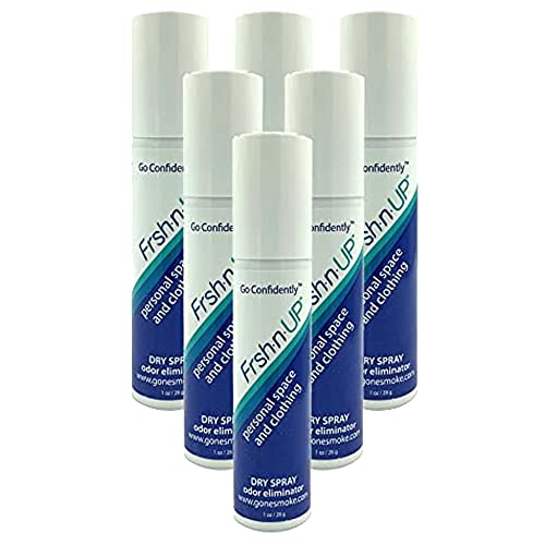 Frsh n Up Hair and Clothing Dry Spray Odor Eliminator (1 oz) 6 Pack