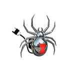 Hitch Critters Animated Ball Hitch Cover and Brake Light - Black Widow