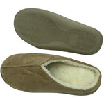 Serenis Men's Memory Foam Slippers, Taupe- Small (6-7)