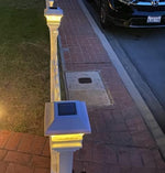 Solar Post Cap Lights Outdoor - Set of Two