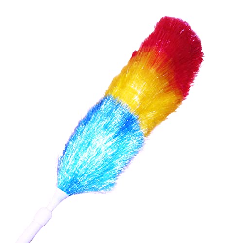 Telescopic Rainbow Feather Duster – Soft, Extendable 32–44"