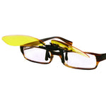Night View Night Vision Clip On Glasses, Yellow, One Size