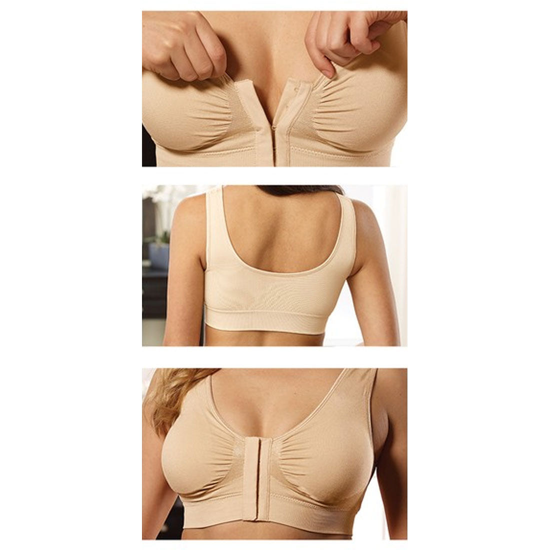 Miracle Bamboo Comfort Bra Deluxe Comfort And Support Seamless Wireless  Design Med 35-37 Set of 2 