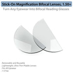Stick-On Readers for Bifocal Lenses, 1.50+